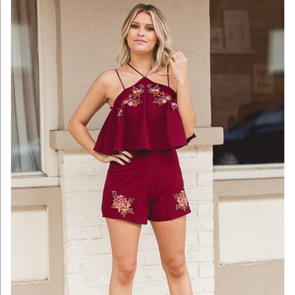 Red romper NWT